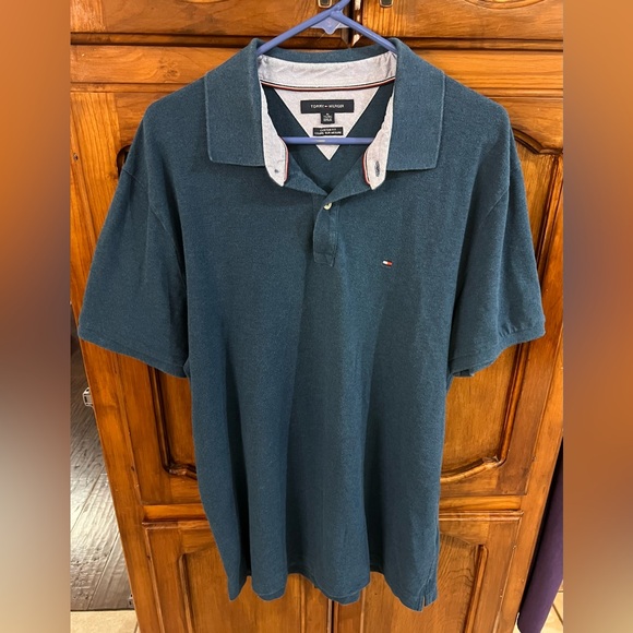 Tommy Hilfiger Other - Tommy Hilfiger Men's Teal Custom Fit Short Sleeve Polo Shirt! Size XL.